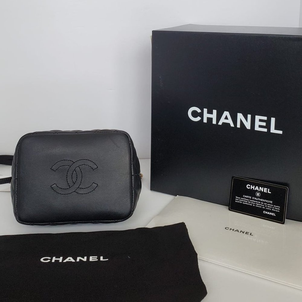 NWT New Authentic Chanel Black Quilted Lambskin - Picture 11 of 14